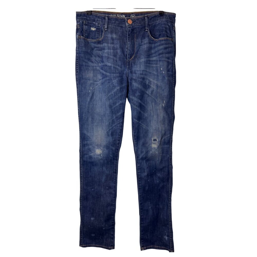 Earnest Sewn blue distressed slim fit jeans size 31